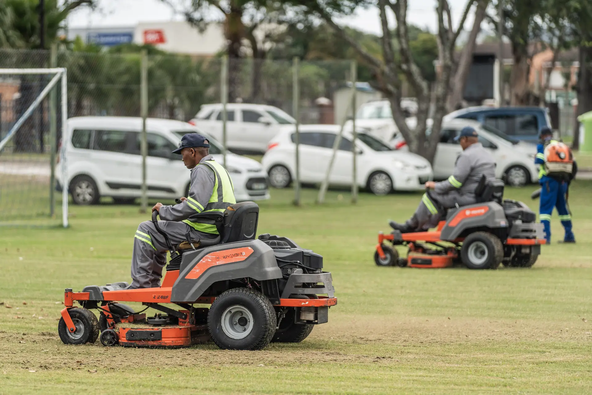Lawnworx ride-on mowers cutting larger lawn areas
